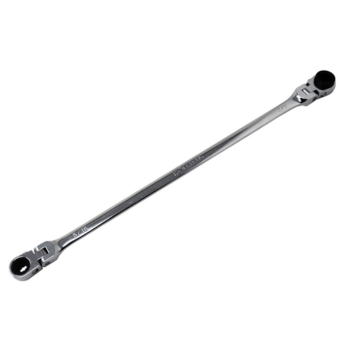 K Tool International Wrench Double Box Ratcheting Reversible 5/16 Inch x 3/8 Inch Universal Spline  T398-KTIXDRF51638