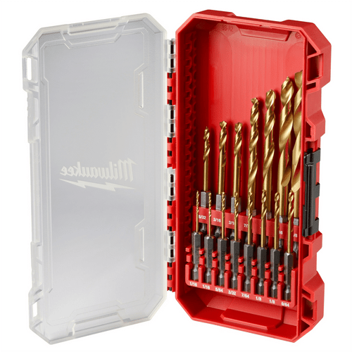 Milwaukee Tool SHOCKWAVE Impact Duty RED HELIX Titanium Drill Bit Set &hyphen; 15PC T398-MLW48-89-4670