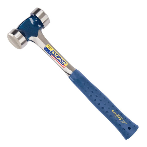 Estwing 40 oz. Smooth Face Lineman's Hammer with Blue Shock Reduction Grip M119-E340L