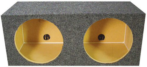 QPower Dual 10" Sealed Heavy Duty Square Empty Woofer Box M119-QMPSQ10E