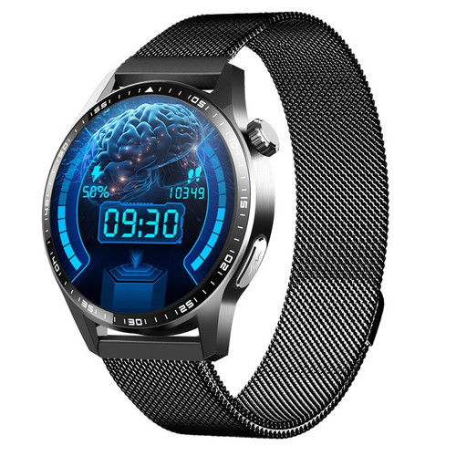 Color: F400 Black Milan - Smart Watch ECG Blood Glucose Monitoring Sports Bracelet Intelligent Heal Q119-CJJX253372402BY