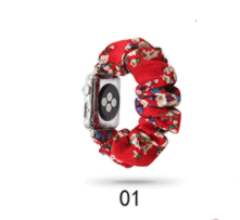 Color: 8style, Size: 42 44mm - Watch Strap Large Intestine Ring Leopard Print Hair Ring Strap Q119-CJZBNSLX01086-8style-42 44mm
