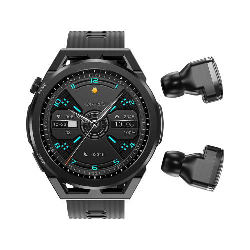 N18 2-in-1 Smart Watch with Earbuds Fitness Tracker Heart Rate Blood Pressure Sleep Monitor Black K484-PEL_0QTO6DAC