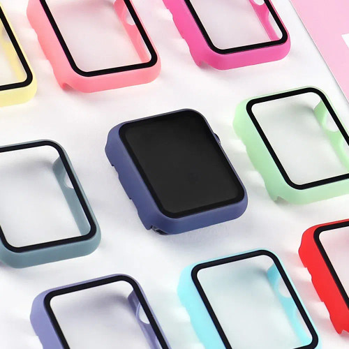 Dial Diameter: 1 Inches, Color: Translucent - Tempered Glass+cover For Apple Watch 9 8 41mm 45mm 42 F640-12000038950416869