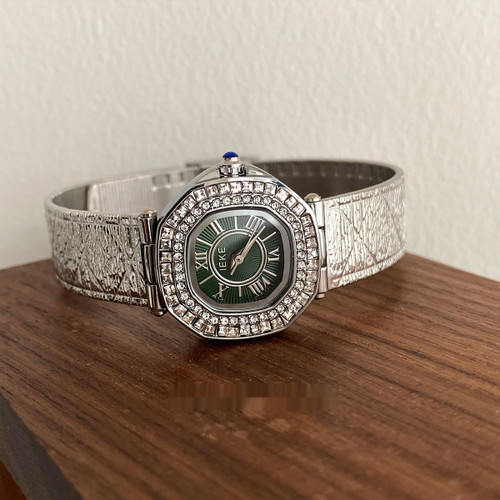 Elegant Personality Trend Mild Luxury Retro Rhinestone Quartz Watch Q119-CJNS2559897