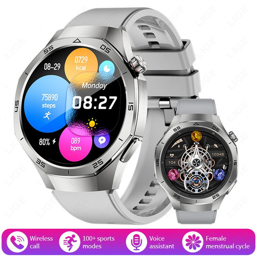 color: Silver, style: Band Style - Smart Watch Movement Track Bluetooth Calling Sport Mode Heart Ra Q119-CJJX256810805EV