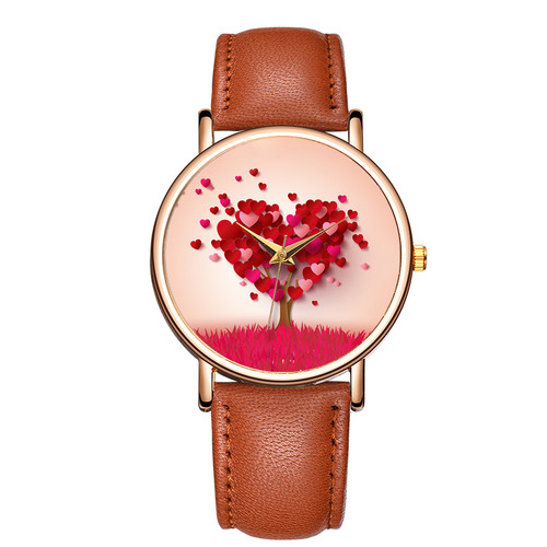 Color: Light Brown - Romantic Ladies Watch Fashion Charm Quartz Watch Q119-CJLX102364903CX