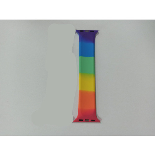 Style: Horizontal rainbow - Rainbow Silicone Single Loop Strap Q119-CJZBNSSZ00273-Horizontal rainbow