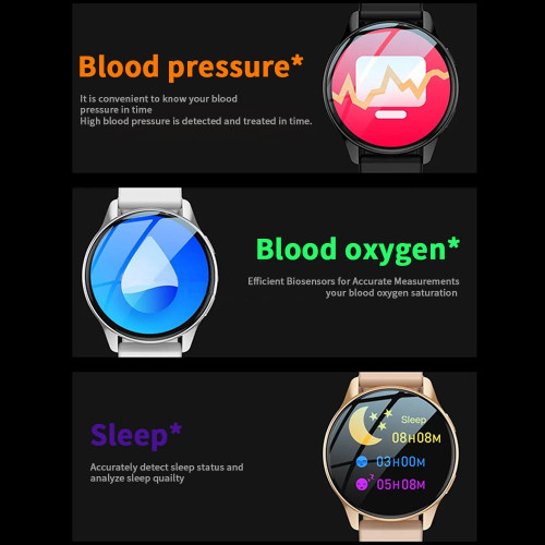 T2 PRO Smart Watch With 1.28 Inch Round Screen Blood Pressure Blood Oxygen Heart Rate Sleeping Moni K484-PEL_0RN6RFD0