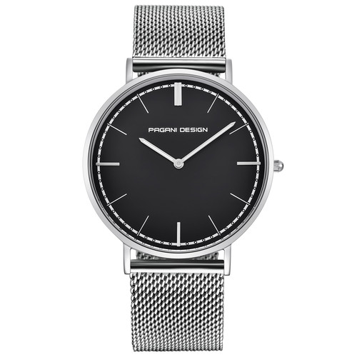 Style: Silver black large - Fashion couple simple waterproof quartz watch Q119-CJZBNSQL00147-Silver black large