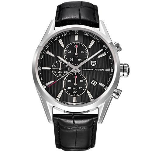 Color: Belt black - PAGANI DESIGN Casual Men's Quartz Watch Q119-CJZBNSSZ00227-Belt black
