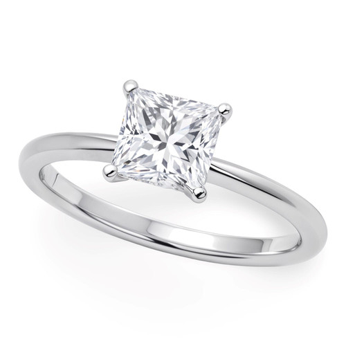 1 Carat Princess Lab Grown IGI G/VS1 Diamond Solitaire Ring in 10K White Gold P150-67647-5.5