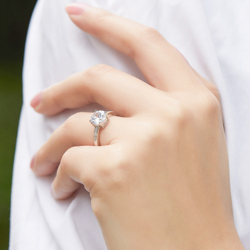 925 Sterling Silver Zircon Wedding Ring Q119-CJLX2787155