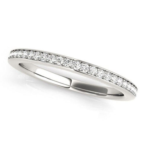 14k White Gold Simple Diamond Wedding Ring (1/4 cttw) P150-67619-3