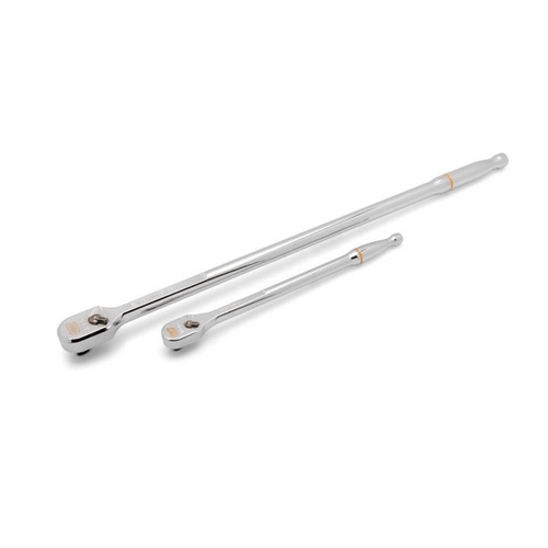 GearWrench 2 Piece 1/4 Inch and 3/8 Inch Drive 120XP Extra Long Handle Full Polish Teardrop Ratchet T398-KDT81271XP