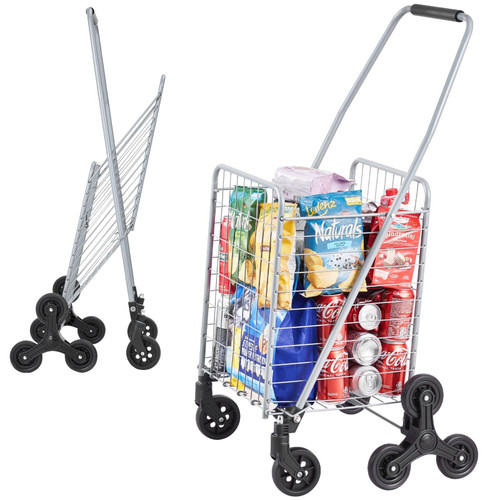 Grocery Shopping Cart, 45L Stair Climbing Shopping Cart with 360?° Rolling Swivel Wheels, Stair Cli E415-ZHKPLCYS88LBXON3PV0