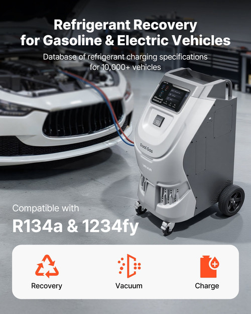 Fully Automatic Refrigerant Recovery Machine for R134a & 1234fy, ?‰?98.5% Accuracy, 10-Inch Touch S E415-LMHSJDGNYTSHW5MB5001V1