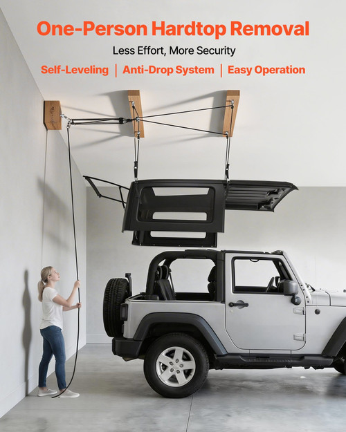 Hard Top Remover Lift, 220 lbs, Jeep Hardtop Removal Storage Roof Hoist with Anti-Drop System, Easy E415-DDSYDCXXTSDS7R617001V0