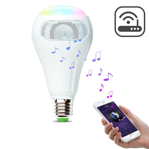 E27 12W RGB+W+WW Smart WiFi APP Control LED Light Bulb Speaker Work With Alexa AC110-240V C122-1326474