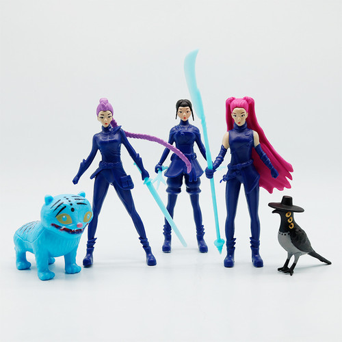 5pcs/Set Kpop Demon Hunters Action Figure Toy Derpys Tiger Rumi Mira Zoey Sussy Figurine Doll For F F640-3256809619107348