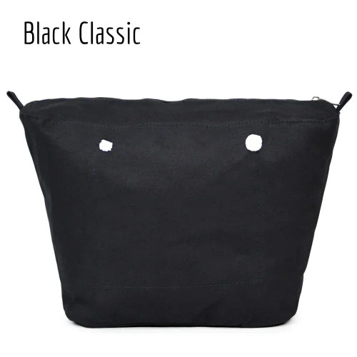Color: black - TANQU New Inner Lining Zipper Pocket for Classic Obag Insert with Inner Waterproof C F640-12000038615883269