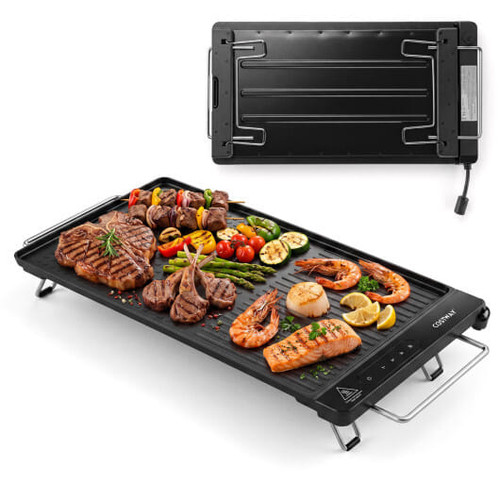 1300W Indoor Electric Grill with Removable Touch Panel-Black B593-ES10613US