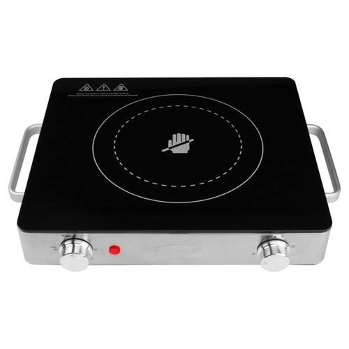 Brentwood Select 1200w Single Infrared Electric Countertop Burner in Stainless Steel with Timer D970-TS-381