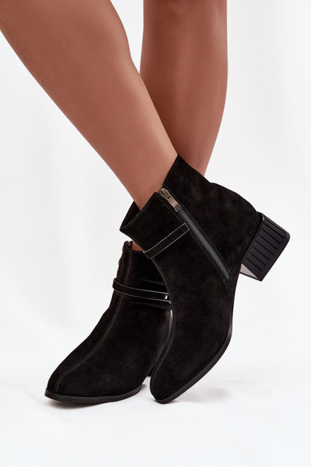 black - Heel boots model 220200 Step in style U704-220200
