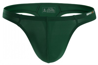 Color: Blackish green, Size: S - Ice silk men's thong Q119-CJNSNYYD00034-Blackish green-S