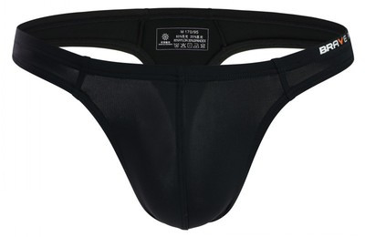 Color: black, Size: M - Ice silk men's thong Q119-CJNSNYYD00034-black-M