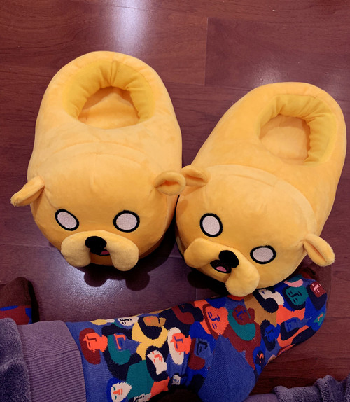Color: Yellow, Shoe size: 35or42-B, style:  - Adventure Time With Finn And Jake Plush Slippers Abao Q119-CJNS108264004DW