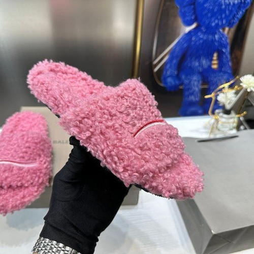 Color: Deep Purple - Size: EUR 40 - free shipping Women Fur Slides Furry Slippers Designer Mules Fa Y829-1468002936758059068
