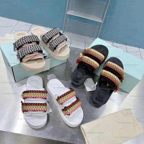 Color: Blue - Size: Eur36 - designer slippers Curb slipper moto slider VabLVN Pink Black Rubber Nap Y829-1370541014979948574