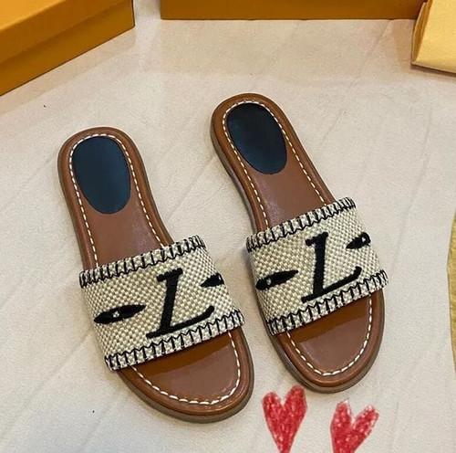 Color: Burgundy - Size: US6 - 625 Women Designer Slippers Transparent Sandals Womens letter Printed Y829-1211043513424056427