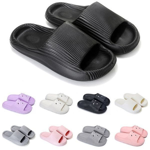 Color: # 4 - Size: Eur 38-39 - mens womens flat slippers slides beige white black grey red pink fas Y829-1372731716588240952