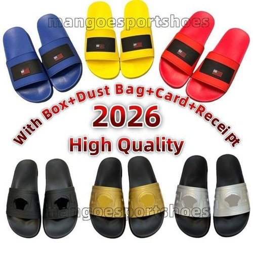 Color: Blue - Size: Eur 39 - With Box Free Shipping Designer Slides Men Summer Sliders Designer Sli Y829-1469935583173312522