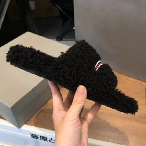 Color: Color 1 - Size: USW10=USM8=EU41 - Adult: yes - Womens Fur Slides Designer Furry Slippers Hou Y829-1444468785158352999