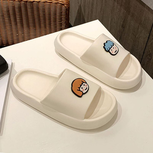Color: White, style: Boys and girls-40or41, Shoe size:  - Slippers Female Summer Home Non-slip Bath Q119-CJNS122687806FU
