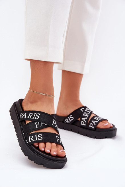 black - Platform sandals model 214999 Step in style U704-214999