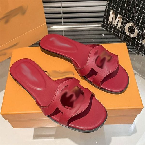 Color: Brown - Size: Size 37 - Brand Flat Slippers for Women Wearing Candy Colored Hollowed Out Let Y829-1248082939720003619