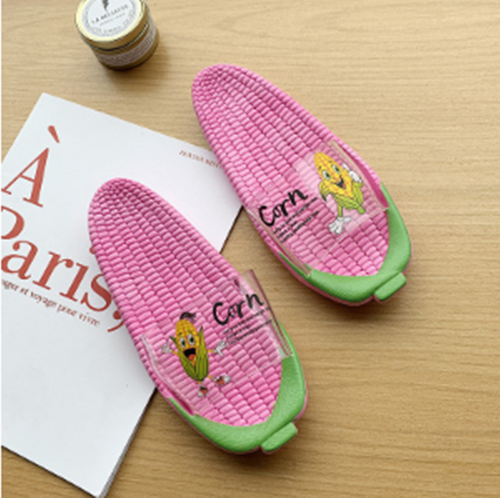 Color: Rose Red, Shoe size: 34or35 - Home Home Non-slip Bath Cute Ladies Bathroom Fruit Sandals Q119-CJNS100583015OL