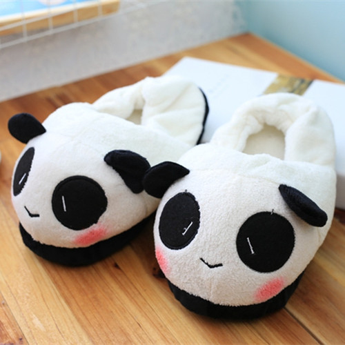Color: Cute smile, Size: Bag heel - THINKTHENDO Nette Panda Augen Frauen Nette Hausschuhe Schone Ca Q119-CJNS108198302BY