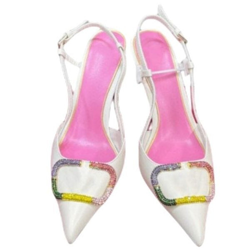Color: 8 - Size: Women US5.5=Uk3=EUR=36 - Luxury Women's Slippers Designer Metal Rivet Sandals Leat Y829-1025834952643948589