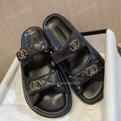 Color: #2 - Size: EUR41 - Designer Sandals Women Sandals slipper High Quality sliders Cnystal Calf  Y829-1240456006873358472