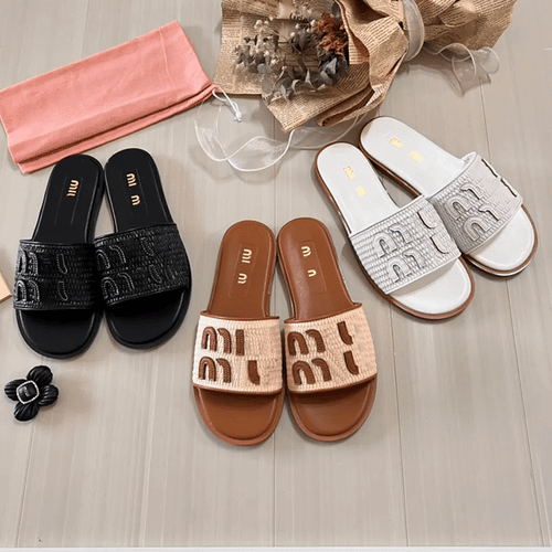 Color: Blue - Size: WOMEN US10=UK7=EUR40 - Designer Sandals Luxury Slides Women's Slippers 10A Qual Y829-1386768103849078828