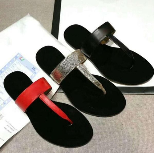 Color: 1 - Size: US5=EU36 - 2021 Summer Women Beach Slippers Fashion Flip Flops Lady Sandals Metal  Y829-853532927345049615