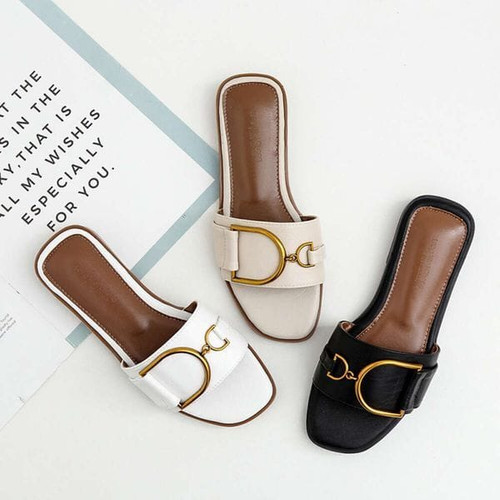 Color: Black - Size: EUR 35 - Women's Summer Heels Sandals | 2024 Designer Fashion Slippers Y829-1385743077831720960