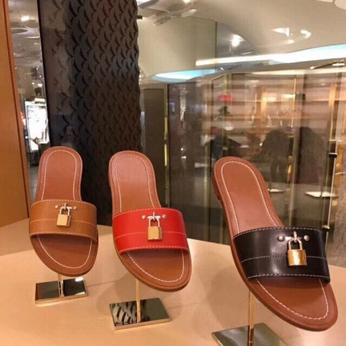 Color: Chocolate - Size: US8 - women sandal Lock It flat mule leather Sliders Slippers for women Su Y829-743977907369742444