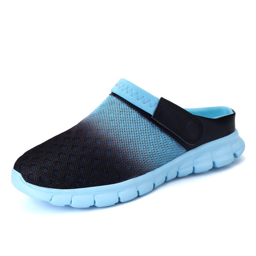 Color: Black blue, Size: 46 - Breathable hole shoes Q119-CJBHNSNS07174-Black blue-46