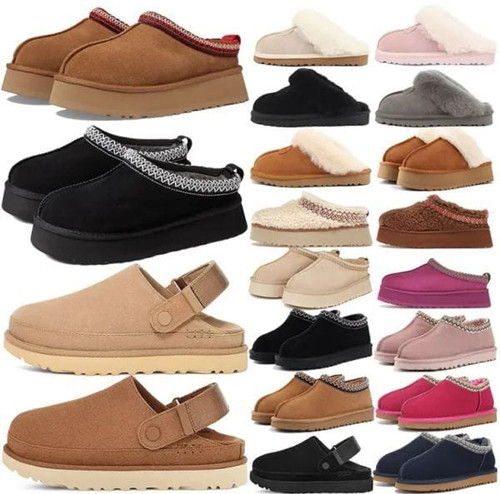 Color: Grey - Size: WOMEN US5=EUR36 - Womens slippers Tazz Chestnut Fur Slides Dheepskin Shearling  Y829-1353954969468710918
